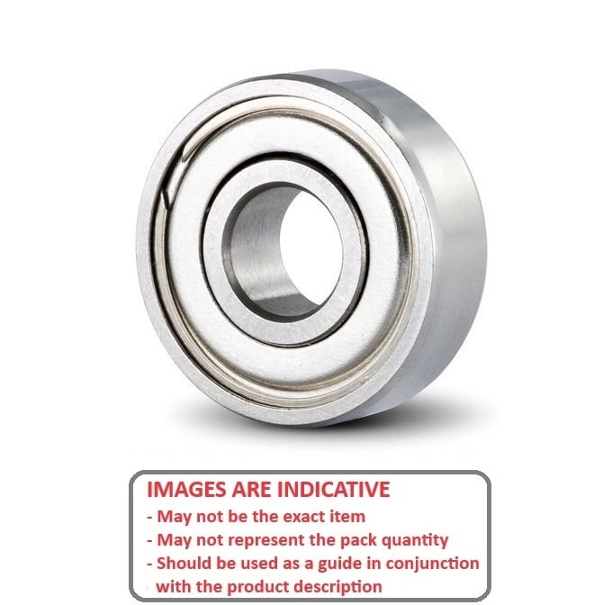 MIP Trans LB1000 Bearing 12.700-19.050-3.969mm Alternative Stainless Steel, Double Shielded, Ceramic Balls Standard (Pack of 1)