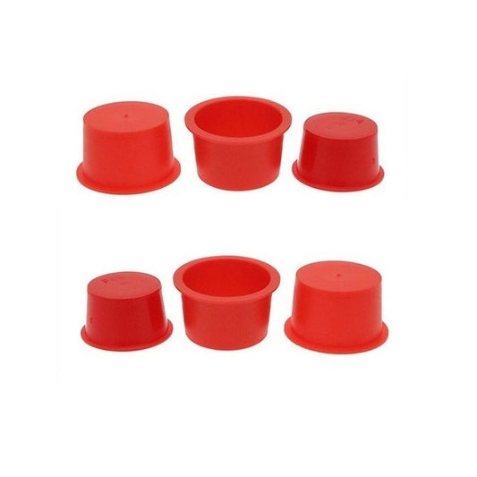 Bungs    for 13.39mm ID or 10.89mm OD  - Bungs and Caps - Reversible - Round - Red - MBA  (1 Pack of 100 Per Box)