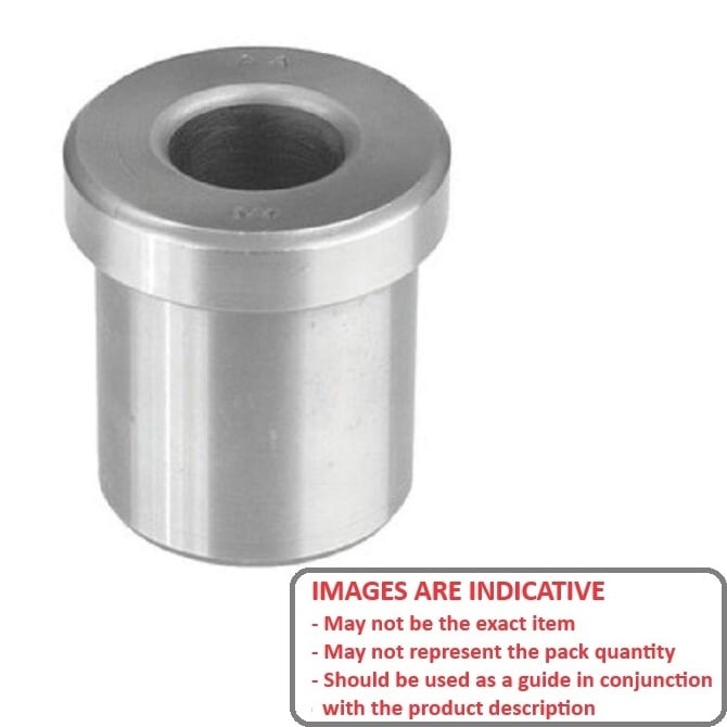 Drill Bushing   18 x 12 x 12 mm  - Headed Press-Fit Steel Hardened - MBA  (Pack of 1)