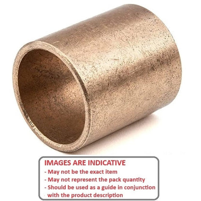 Bush    1.588 x 6.35 x 2.38 mm Bronze SAE841 Sintered - Tight ID - Loose OD - MBA  (Pack of 1)