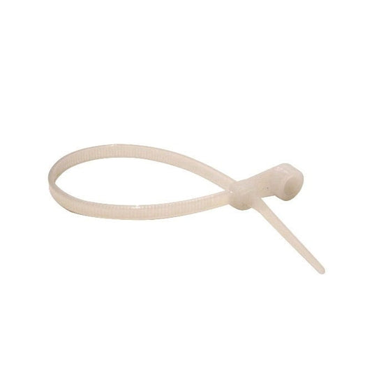 Cable Tie  177.8 mm  - With Mounting Holes - Natural - MBA  (Pack of 100)
