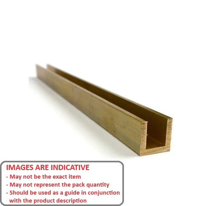 Channel    1.588 x 0.794 x 0.381 mm Brass - MBA  (Pack of 3)
