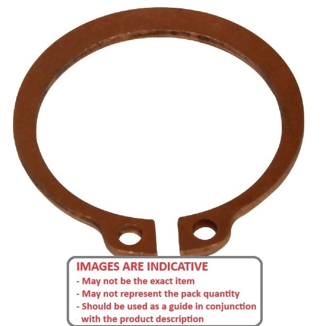 Anello elastico esterno 3,18 x 0,25 mm - Rame berillio - Albero 3,18 - MBA (confezione da 20)