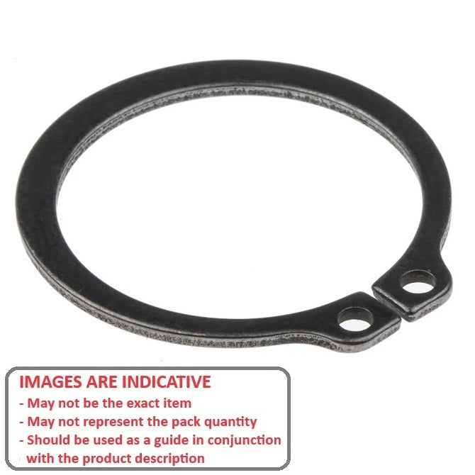 External Circlip   16.99 x 1.27 mm  -  Carbon Steel - 16.99 Shaft - MBA  (Pack of 50)