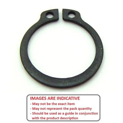 Anello elastico esterno 9,53 x 1,07 mm - Acciaio al carbonio senza scanalatura - Albero 9,53 - MBA (confezione da 10)