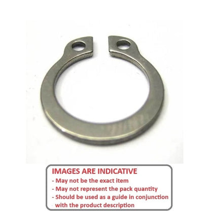 Anello elastico esterno 12,7 x 1,27 mm - Grado inossidabile 420 senza scanalatura - Albero 12,70 - MBA (confezione da 2)