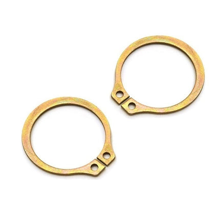 External Circlip    9.53 x 0.64 mm  -  Carbon Steel Zinc Plated - Yellow - 9.53 Shaft - MBA  (Pack of 100)