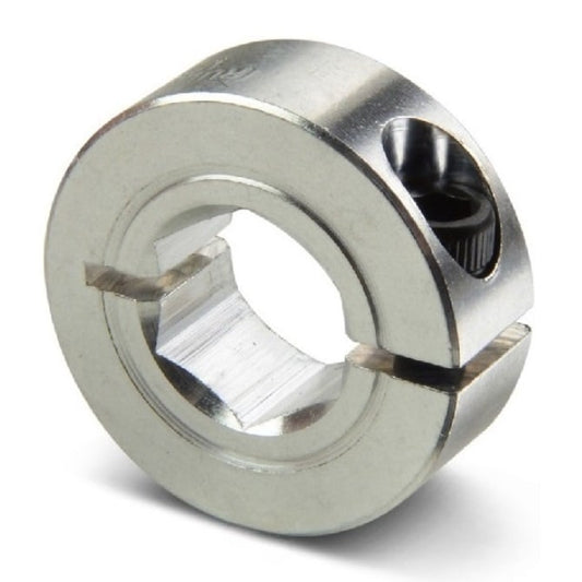 Shaft Collar   12.7 x 31.8 x 9.5 mm  - One Piece Stainless 303 - Hex Bore - 12.700mm Hex - MBA  (Pack of 1)