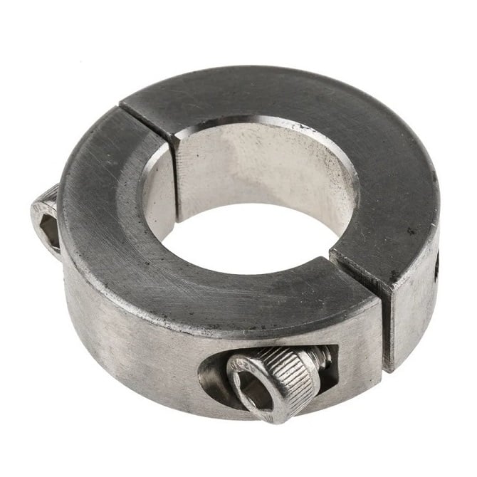 Shaft Collar    6.35 x 17.5 x 7.9 mm  - Two Piece Clamp Stainless 303 - Round Bore - MBA  (Pack of 1)