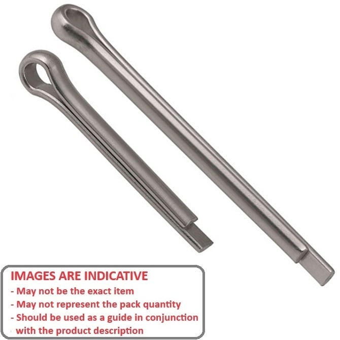 Split Pin    5 x 45 mm  - Cotter Stainless 304 Grade - 4.5 mm Pin Dia. - MBA  (Pack of 50)