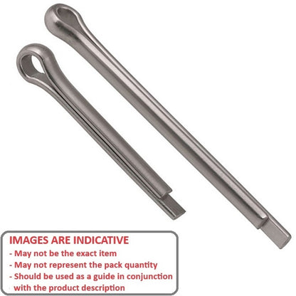 Split Pin    2.5 x 12 mm  - Cotter Stainless 316 Grade - 2.3 mm Pin Dia. - MBA  (Pack of 100)