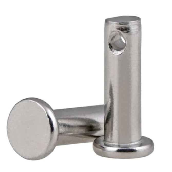 Clevis Pin    7.94 x 19.84 x 25.4 mm  - Basic Stainless 316 Grade - MBA  (Pack of 2)