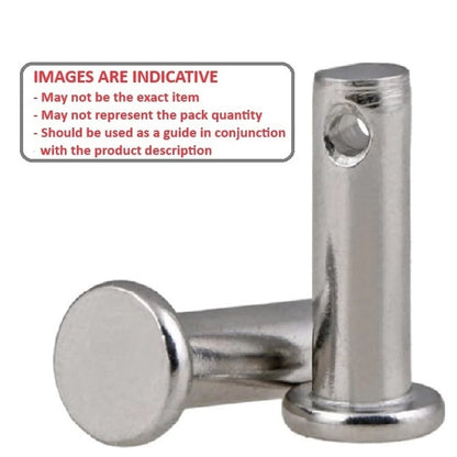 Clevis Pin    4.76 x 47.22 x 50.8 mm  - Basic Stainless 300 Grade - MBA  (Pack of 25)