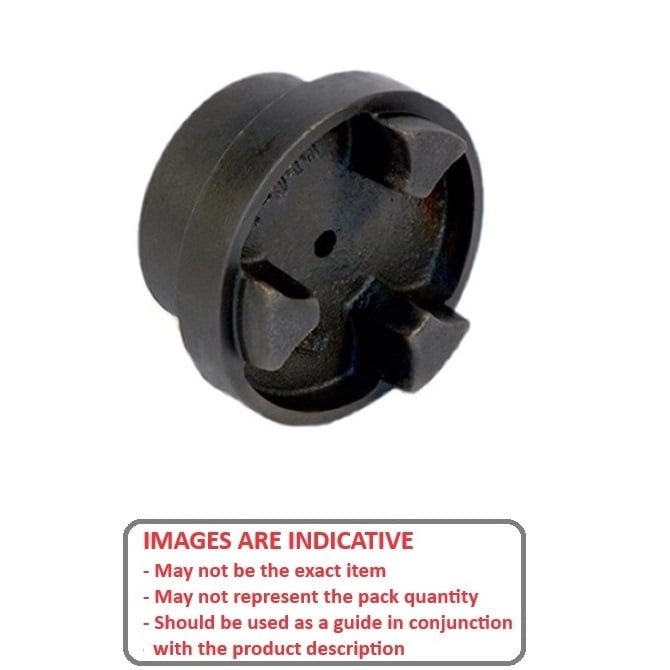 Three Jaw Type Coupling   22.225  x 22.225 x 63.5 mm  - - Hub Only - MBA  (Pack of 1)