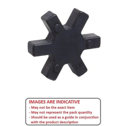 Coupling Inserts   31.75 x 58.92 mm  - Three Jaw Type Rubber - MBA  (Pack of 1)