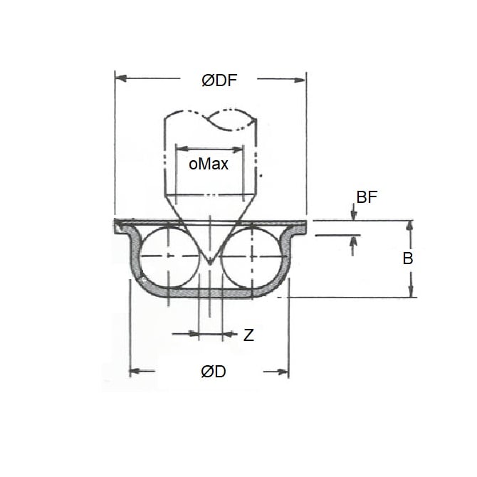 Roulement de pivot 0,5 x 3,3 x 1,6 mm - Bride en acier chromé - Pivot - MBA (Pack de 10)