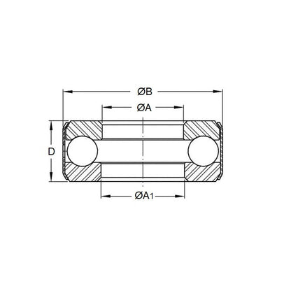 Thrust Bearing   12.7 x 30.963 x 14.3 mm  - Banded Carbon Steel - MBA  (Pack of 1)