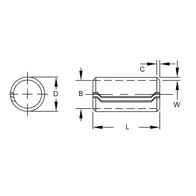 Boccola di centraggio 10 x 20 x 12,5 mm - Boccola di centraggio in acciaio al carbonio - NoCor (confezione da 3)