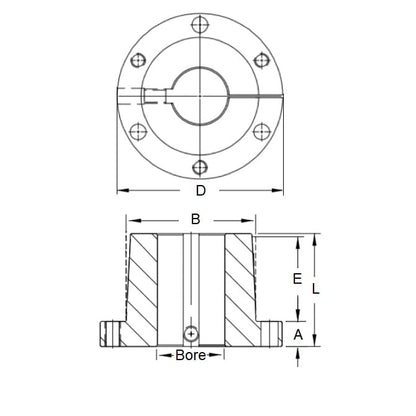 Boccola QD 23.813 mm - Acciaio stile SH - MBA (confezione da 1)