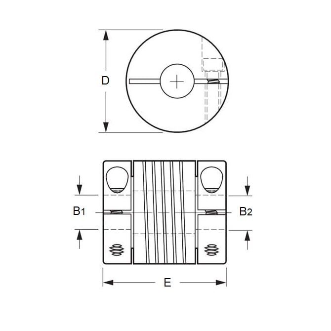 Accouplement hélicoïdal 5 x 8 x 18 x 25 mm - - ECO (Pack de 1)