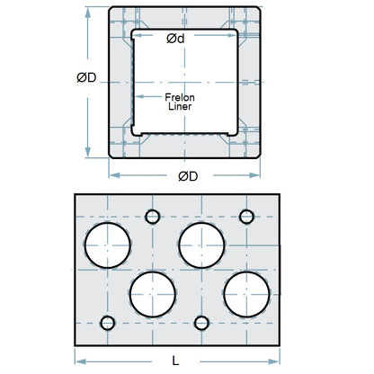 Linear Housing   25.4 x 44.45 x 101.6 mm  - Square - Two Sided - MBA  (Pack of 1)