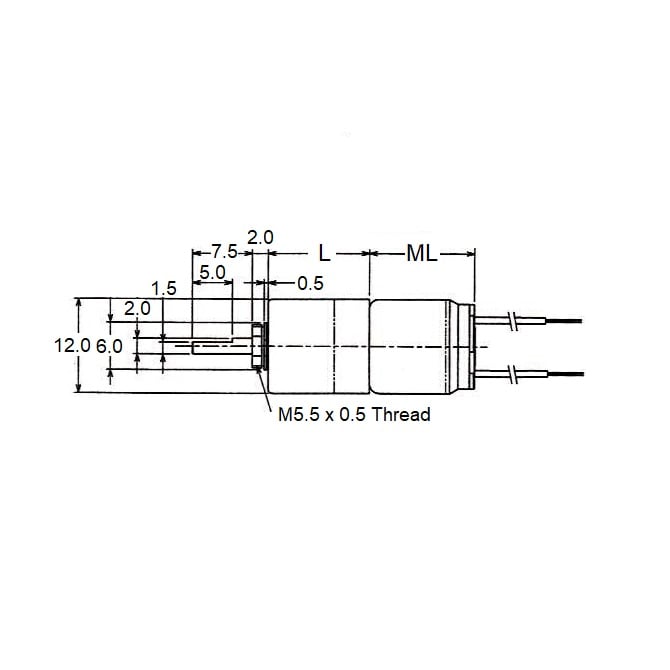 Motoriduttore CC 85 giri/min - 7,8 (1,1) x 15,6 - Taglia 12 - MBA (confezione da 1)