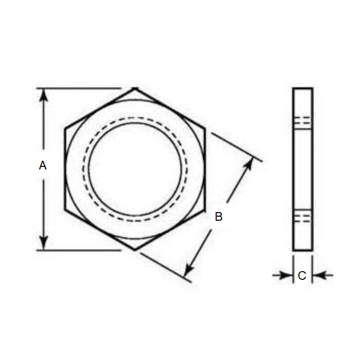 Dado di bloccaggio 9/16-18 x 22,35 x 7,87 mm - per ammortizzatori - ACE (confezione da 1)