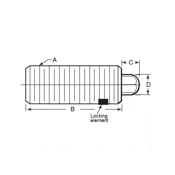 Stantuffo a molla 8-32 UNC x 15,9 mm - Acciaio inossidabile per impieghi gravosi - Molla - Filettato - MBA (confezione da 1)