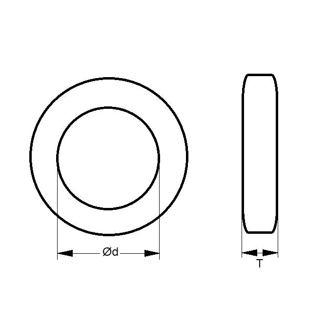 Anello Rotondo 25,4 x 4,37 mm - Anelli - Rotondo - Nichelato Nichelato - MBA (confezione da 5)