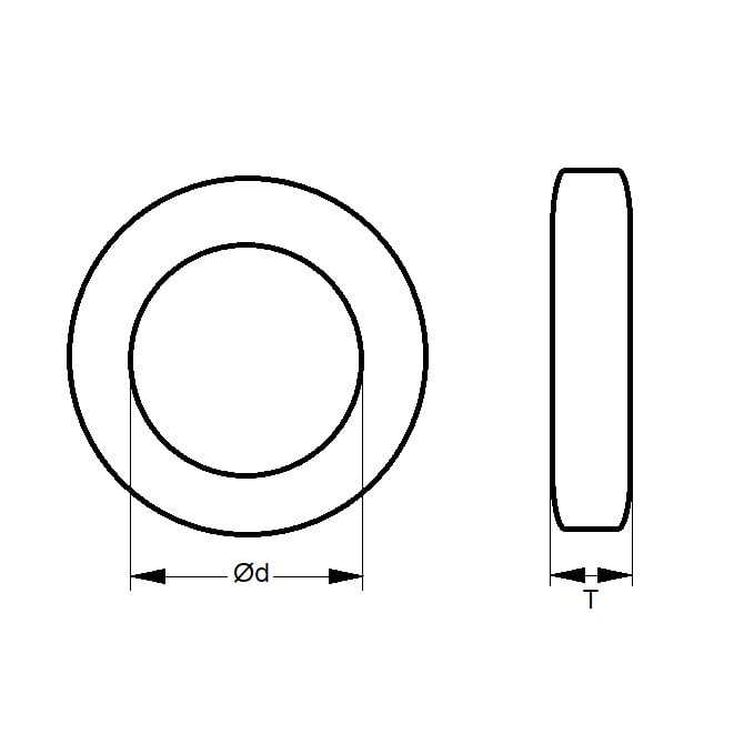 Anello Rotondo 12,7 x 2,54 mm - Anelli - Rotondo - Nichelato Nichelato - MBA (confezione da 5)