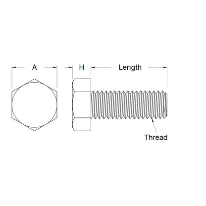 Screw    M3 x 8 mm  -  304 Stainless - Hex Head - MBA  (Pack of 50)