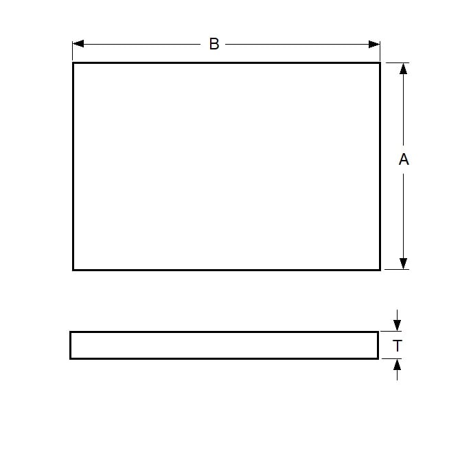 Cale et feuille 0,127 x 300 x 762 mm - Feuille de cuivre - MBA (Pack de 1)