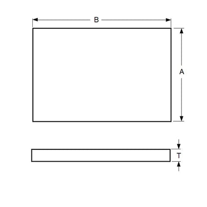 Cale et feuille 0,127 x 300 x 762 mm - Feuille de cuivre - MBA (Pack de 1)