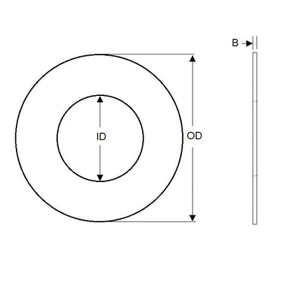 Rondelle Plate 4 x 11,11 x 0,72 mm - Laiton - MBA (Pack de 10)