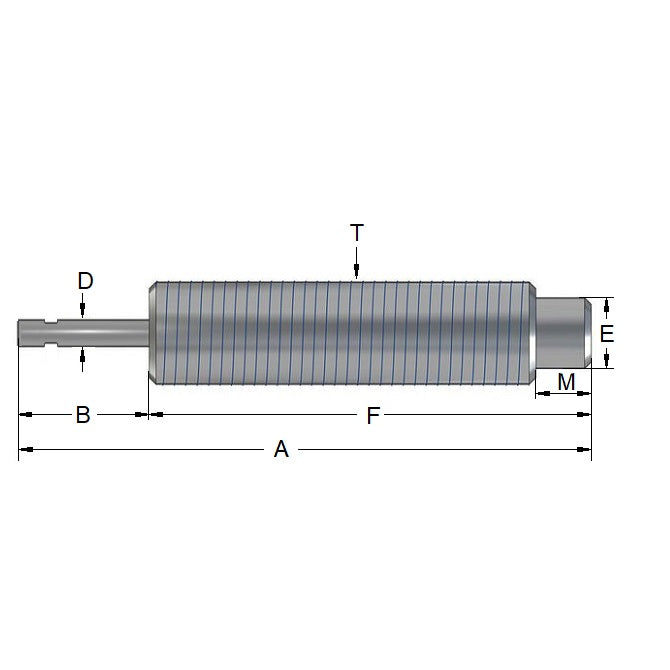 Ammortizzatore corsa 6,6 mm x M10x1 x 57,30 / 33 di lunghezza - Autocompensante per impieghi gravosi - ACE (confezione da 1)