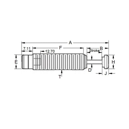 Shock Absorber   12.70 mm - M14 x 1.5 (14 mm) - 91.19 / 61.98 mm  - Adjustable - ACE  (Pack of 1)