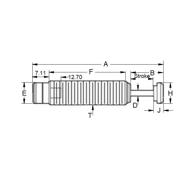 Shock Absorber   10.16 mm - M12 x 1 (12 mm) - 84.07 / 61.21 mm  - Adjustable - ACE  (Pack of 1)