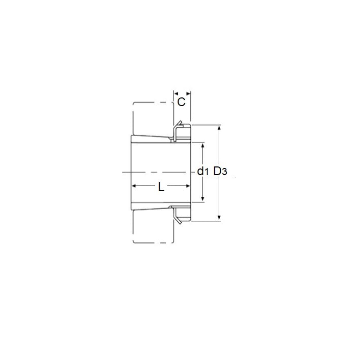 Manchon adaptateur 40 x 08 x 31.750 - H2300 - MBA (Pack de 1)