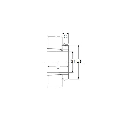 Manchon adaptateur 45 x 09 x 38,1 - H2300 - MBA (Pack de 1)