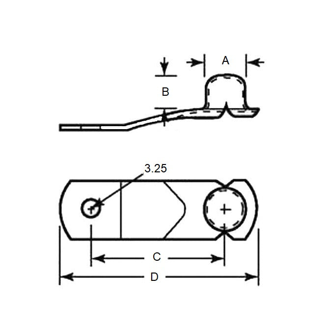 Bouton-pression de type plat 6,35 mm - Ressort à pression en acier - Type plat - MBA (Pack de 1)