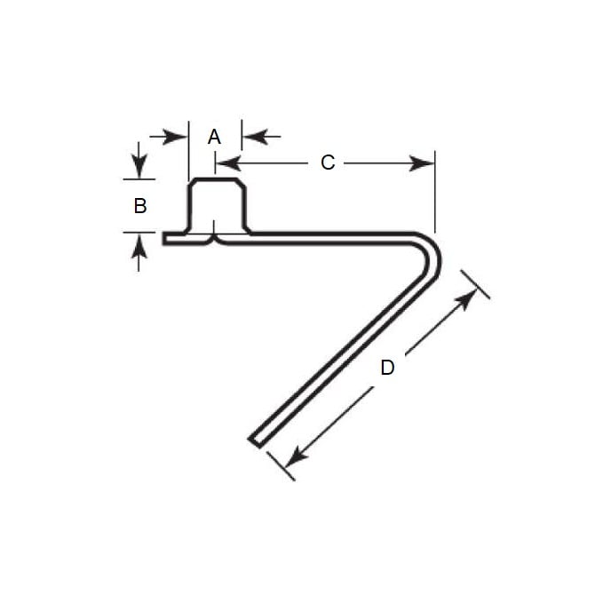 Bouton-pression à extrémité unique 7,67 mm - Ressort à pression en acier - Extrémité unique - MBA (Pack de 1)