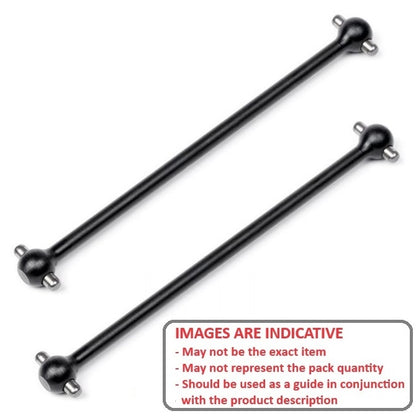 Hobby Accessory  123 x 12 x 6 mm  - Dogbones - Black - MBA  (Pack of 2)