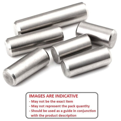 Spina di centraggio 1 x 12 mm - Estremità smussata in acciaio inossidabile di grado 303 - ISO2338 - NoCor (confezione da 50)