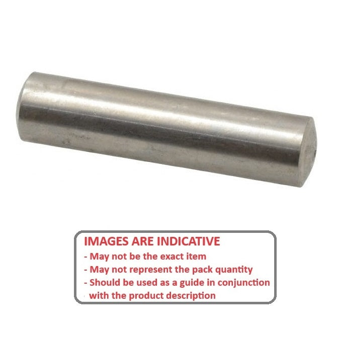 Dowel Pin    2.5 x 10 mm  - Rounded End Stainless 316 Grade - DIN 7 - NoCor  (Pack of 10)