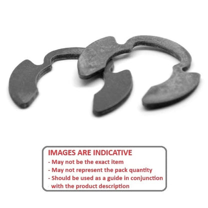 E-Clip 12,7 x 1,27 mm - Klipring in acciaio inossidabile PH15-7 Mo - MBA (confezione da 5)