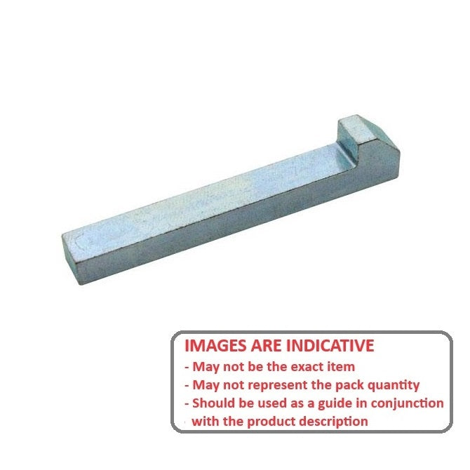 Gib Head Key   15.875 x 15.875 x 152.4 mm  -  Steel Zinc Plated - ExactKey  (Pack of 1)