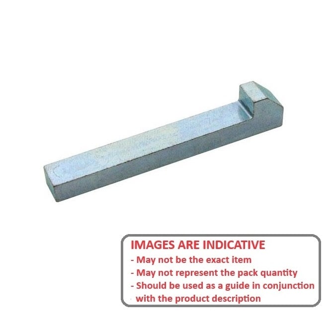 Gib Head Key    9.525 x 9.525 x 76.2 mm  -  Steel Zinc Plated - ExactKey  (Pack of 1)