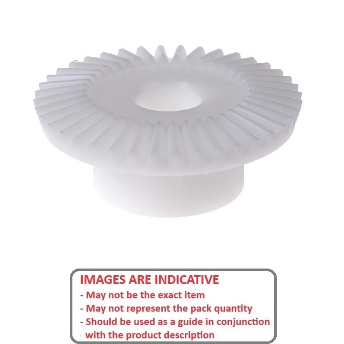 Bevel Gear   64 Tooth  - 32 Diametrical Pitch Match with GB-41A-D32-16-048-A Acetal - MBA  (Pack of 1)