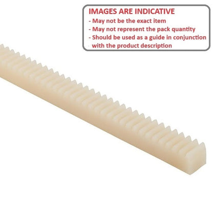 16DP Gear Rack  304.8 x 7.938 x 7.938 mm  - - Plastic - MBA  (Pack of 1)