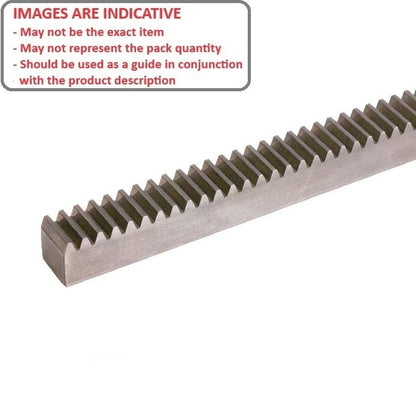 24DP Gear Rack  457.2 x 5.842 x 12.192 mm  - - Stainless - MBA  (Pack of 1)